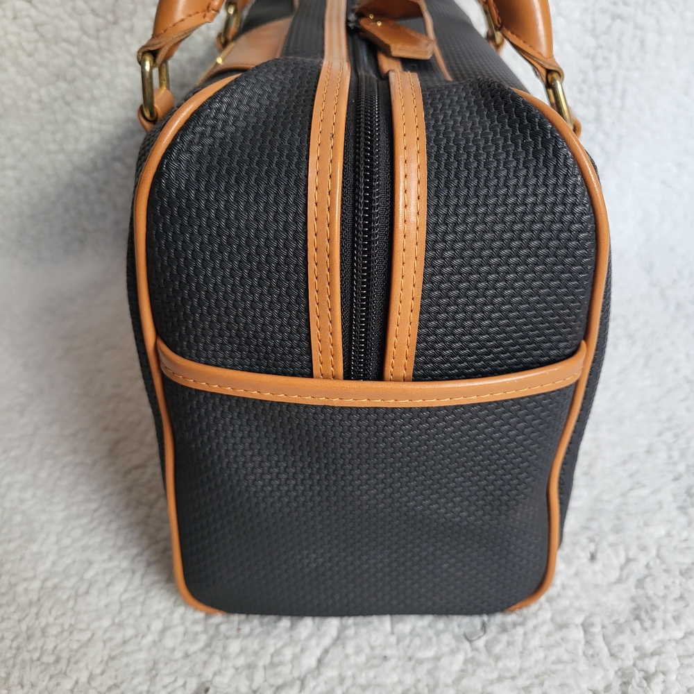 Yves Saint Laurent Black and Tan Leather travel duffle Boston Bag Authentic - Picture 8 of 11